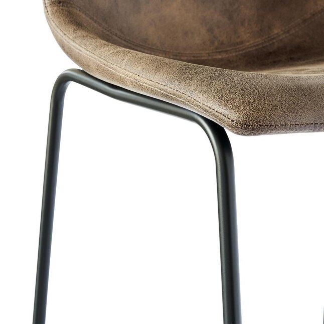 Picket House Furnishings 29'' Walnut Bar height Upholstered Bar Stool Set of 2