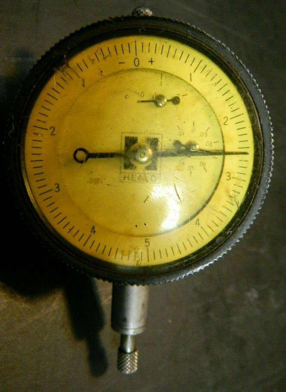 Vintage Heald Dial Indicator Gauge .0001 3.5" x 2.25" Good - Very Good Condition