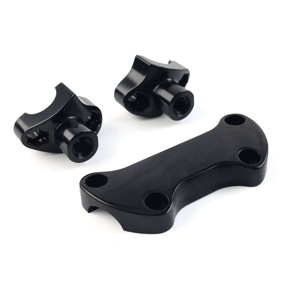 1.7"Handlebar Risers Top Clamp For Harley-Davidson Dyna Street bob Softail Black