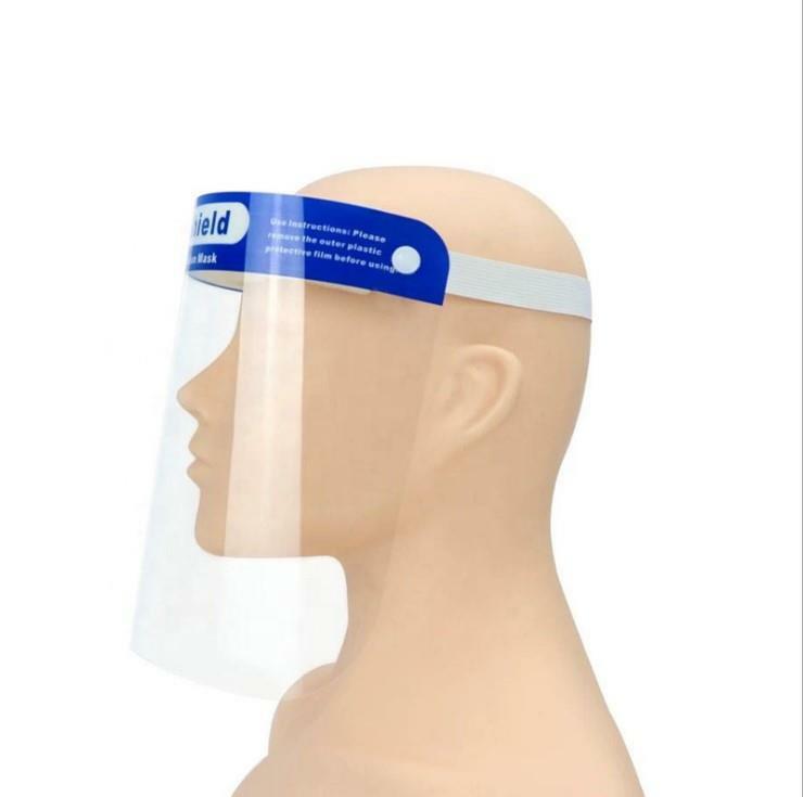 LOT 5 Safety Full Face Shield Guard Protector Mask Head Band Elastic Reusable