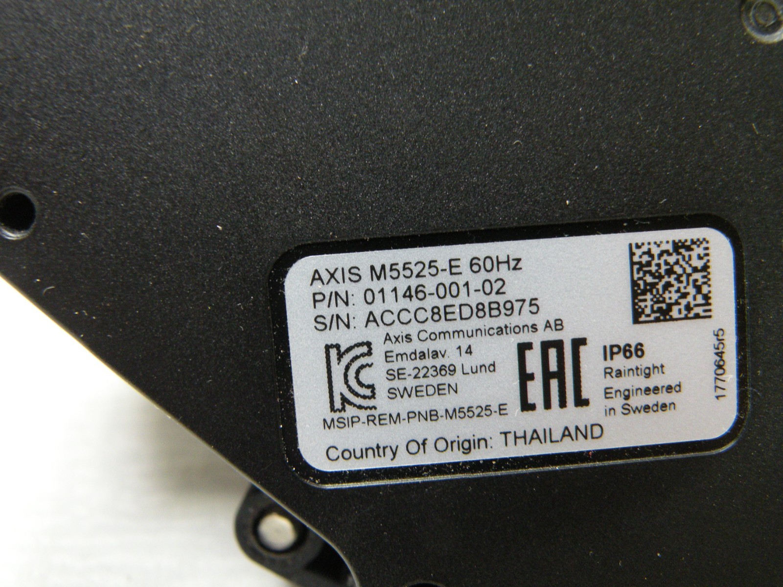 AXIS M5525-E 60HZ 1080P PTZ Outdoor Network Camera, AS IS
