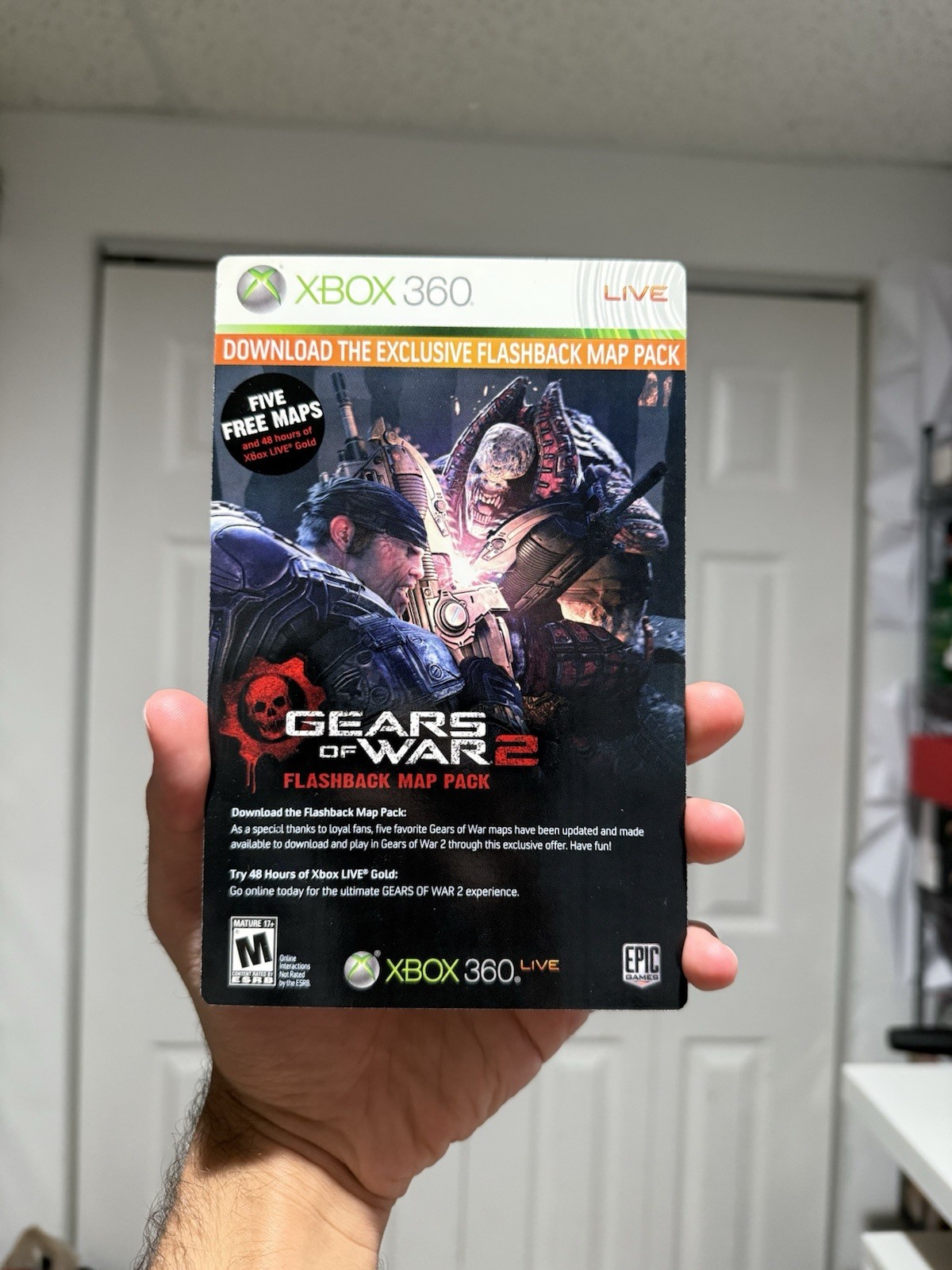Gears Of War 2 Flashback Map Pack Code UNUSED Vintage Collectors
