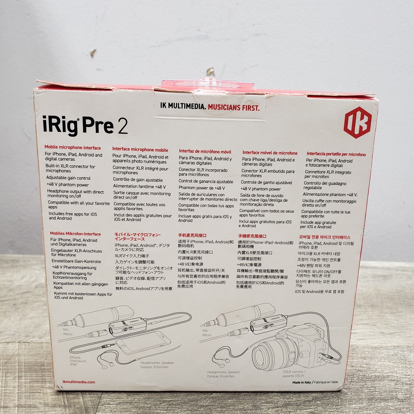 *NEW In Box* iRig Pre 2 Mobile Microphone Interface – iOS Android DSLR