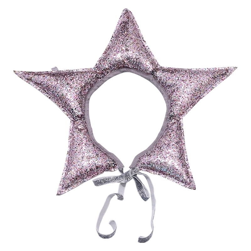 Crown Glittered Hat Handmade Star Hat Headbands Hair Hoop for Photo Props