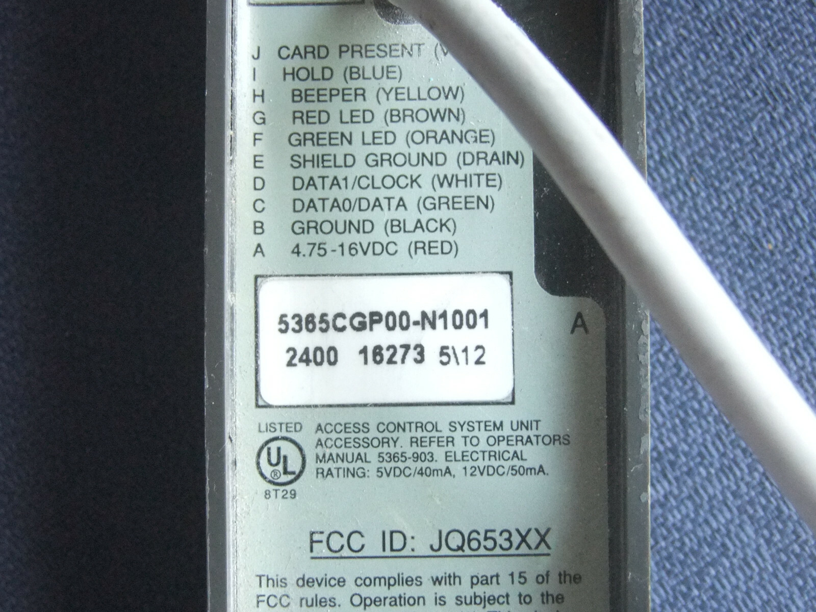 HID 5365CGP00 MiniProx Proximity Card Reader