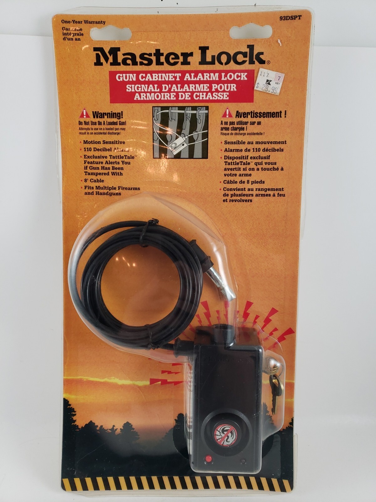 Master Lock Gun Cabinet Alarm Lock NIP 93DSPT