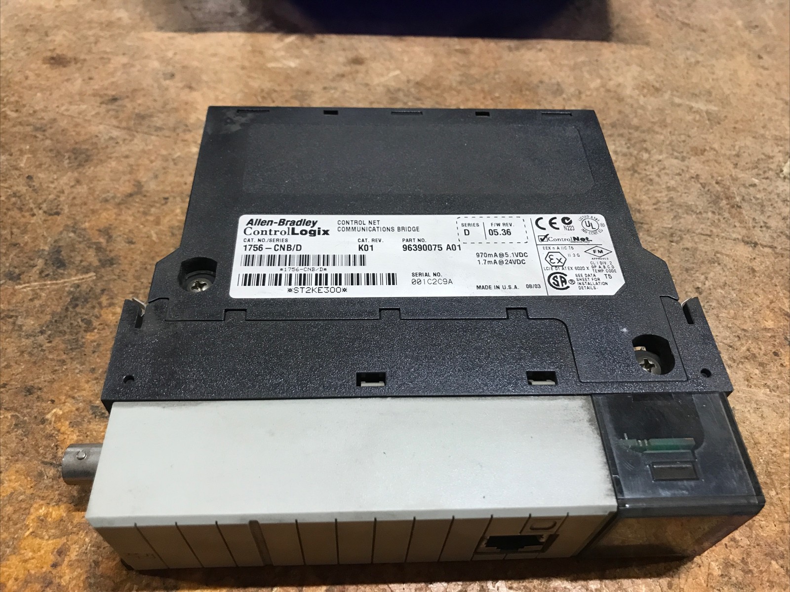 Allen Bradley 1756-CNB Series D ControlLogix Communication Module Tested