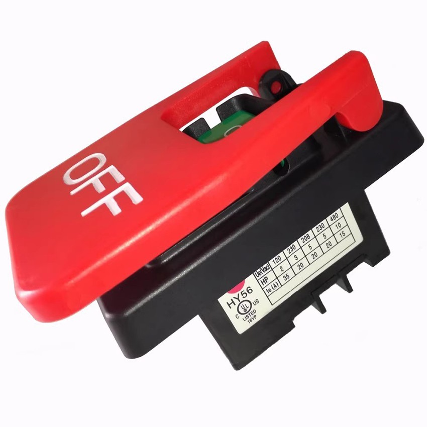 HY56 Single-Phase Switch 120V/220V with Emergency Stop for KEDU Sawing Cutter