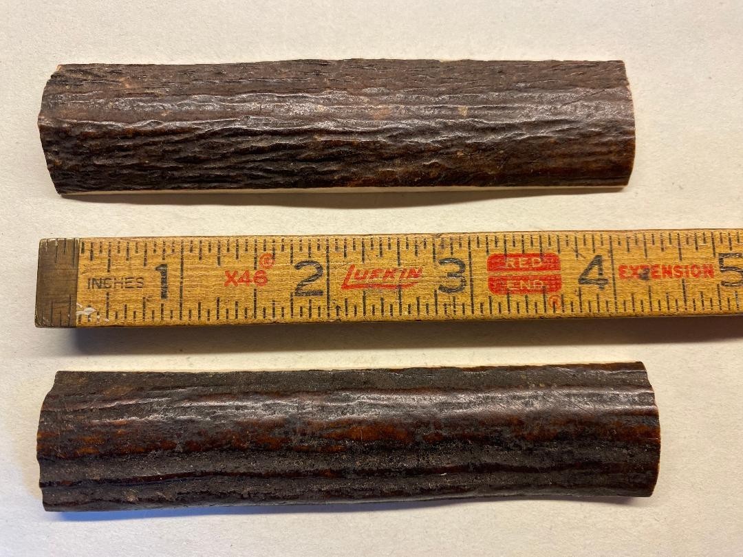 STAG KNIFE HANDLE PAIR OF BLANKS 4 1/4" X 1" X 1/4"-3/8"