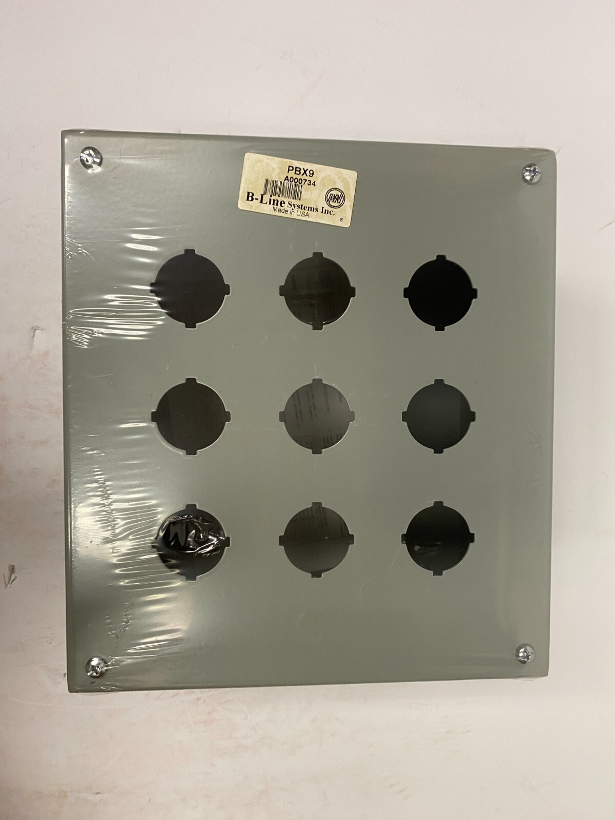 B-Line PBX9 Extra Deep Pushbutton Enclosure NEMA 12,ANSI 61 Gray, 30.5mm Holes