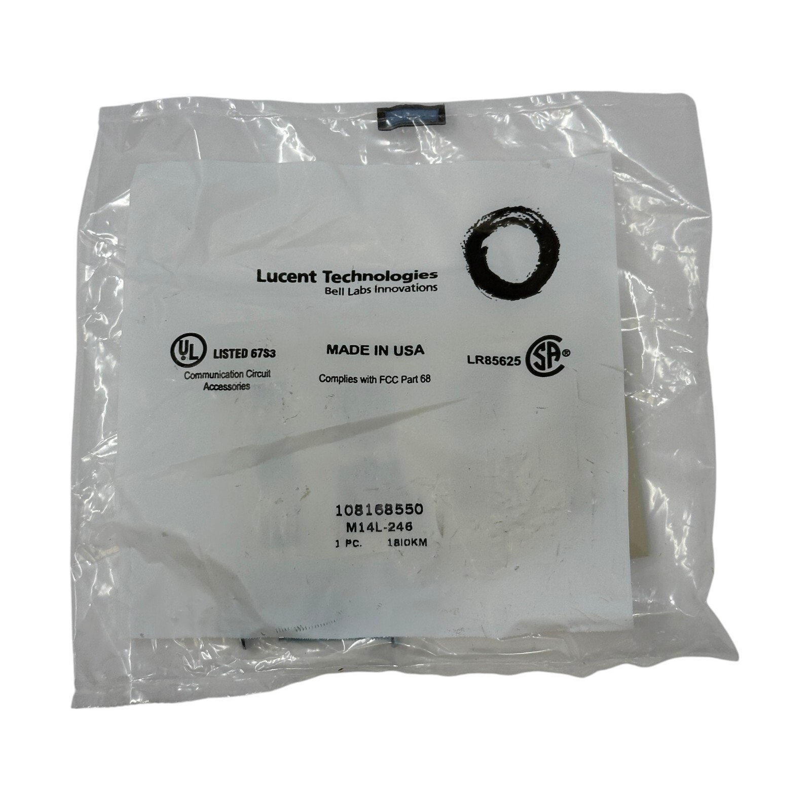 Lucent CommScope M14L-246 L Type Flush Mounted Faceplate 4 Port 108168550 Ivory