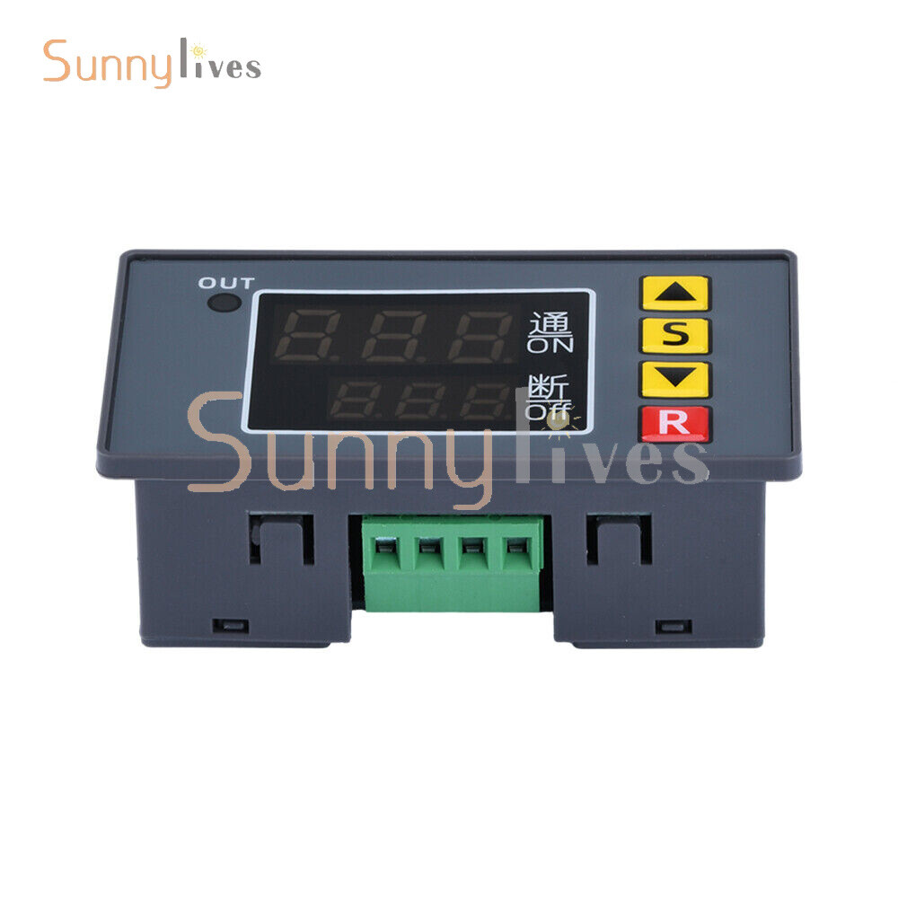 12V Automation Cycle Timer Delay Control Switch Relay Module w/ Dual LED Display