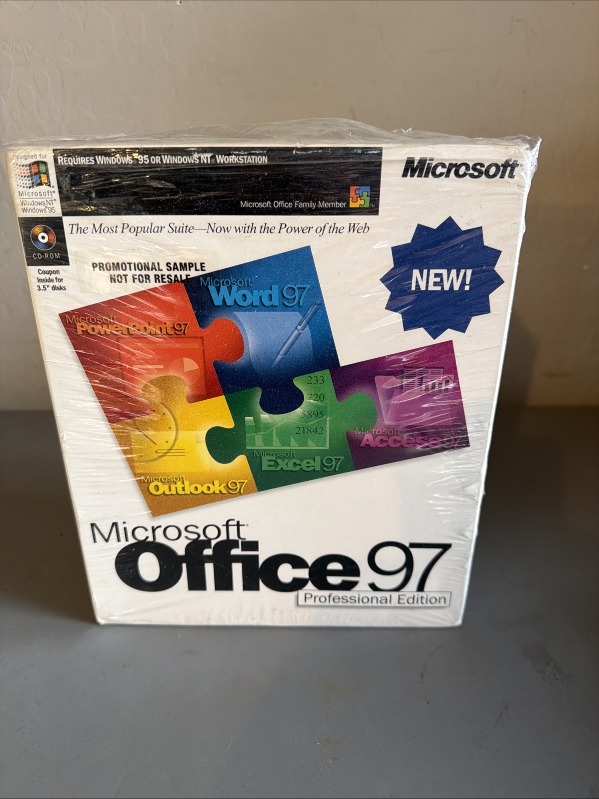 Microsoft Office 97 Professional Edition Wrapper Is Coming Off