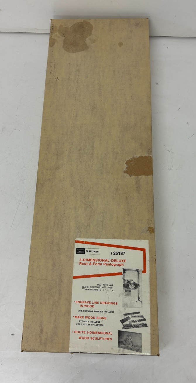 Sears Craftsman 25187 3-Dimensional Deluxe Rout-A-Form Pantograph NEW