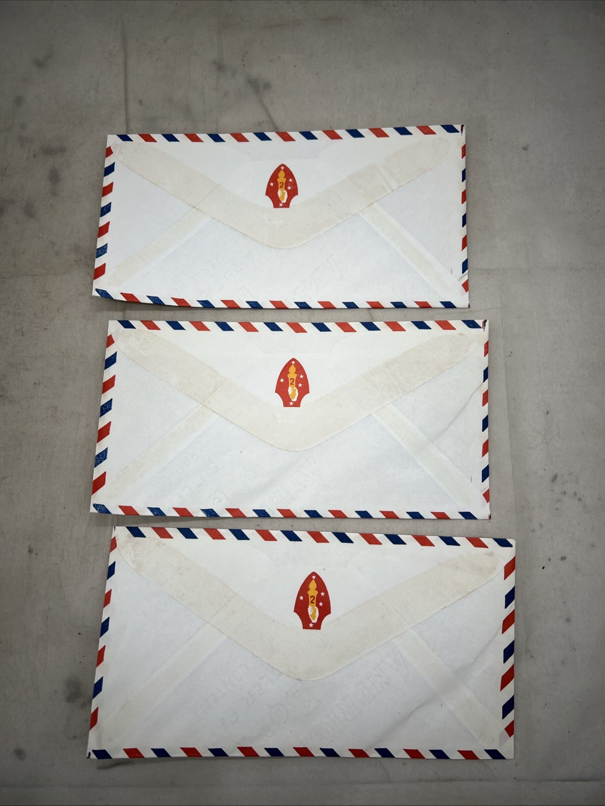 Lot Of 3 WW2 US 2nd Marine Division Envelopes (BB883