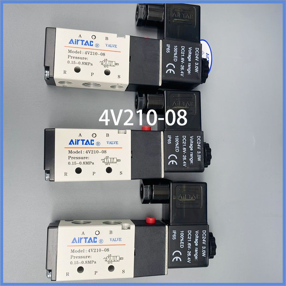 New 4V110-06 4V210-06 4V210-08 DC/AC 12V 24V 110V 220V AirTAC Solenoid valve
