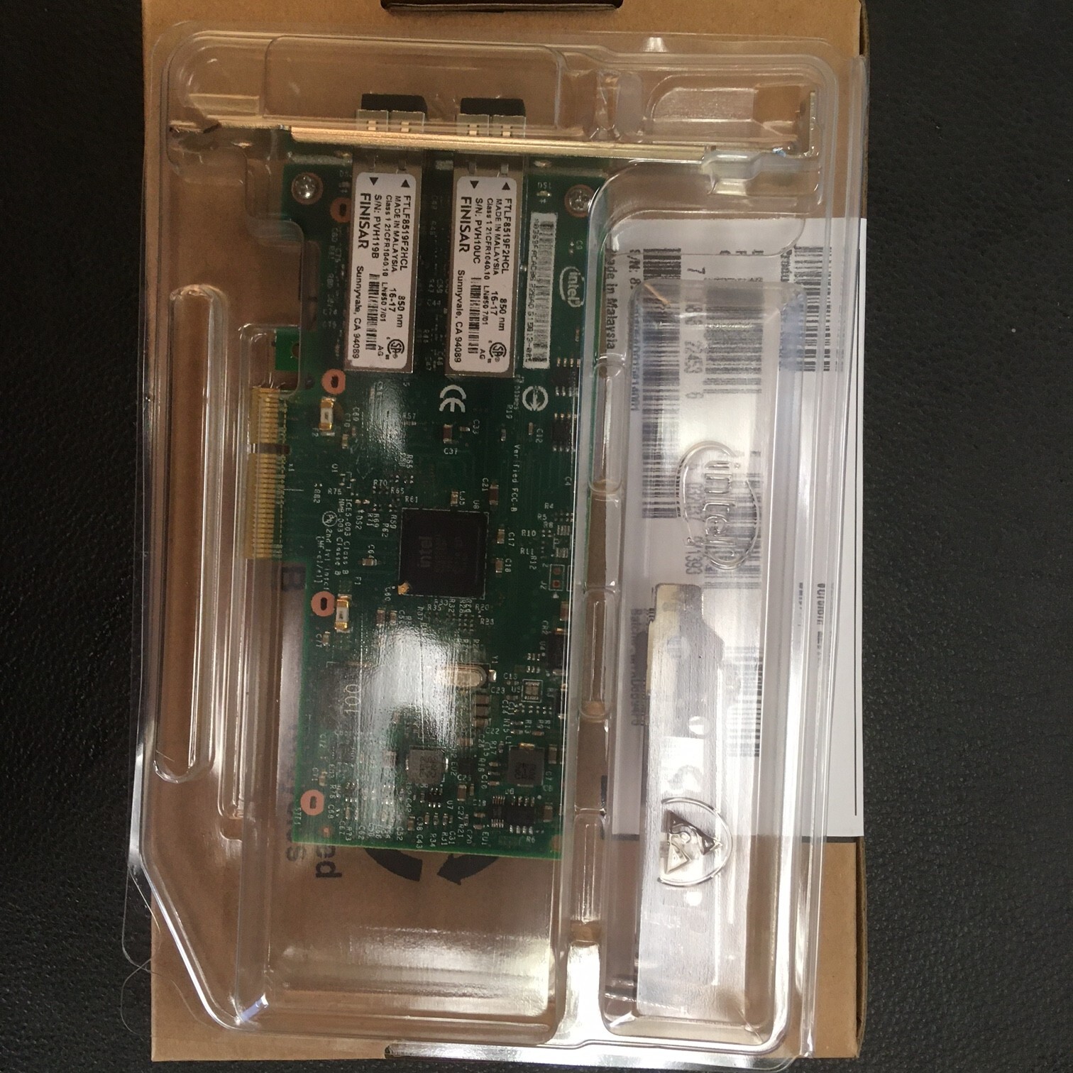 new INTEL I350F2 I350-F2 DUAL PROT FIBER CARD NEW RETAIL PACK (100% ORIGINAL)
