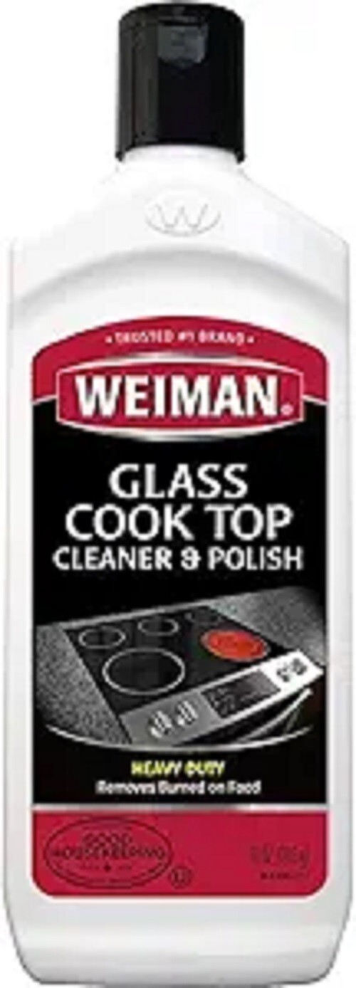 Weiman Glass Cooktop Heavy Duty Cleaner & Polish - Shines and Protects Glass/Cer