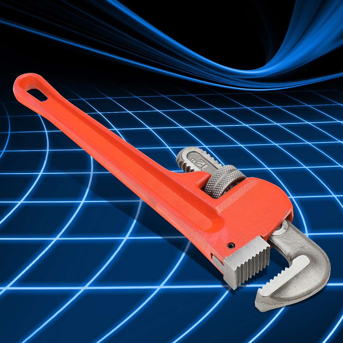 12" Heavy Duty Steel Adjustable 1-3/4" Opening Jaw Pipe Plumbing Wrench Spanner