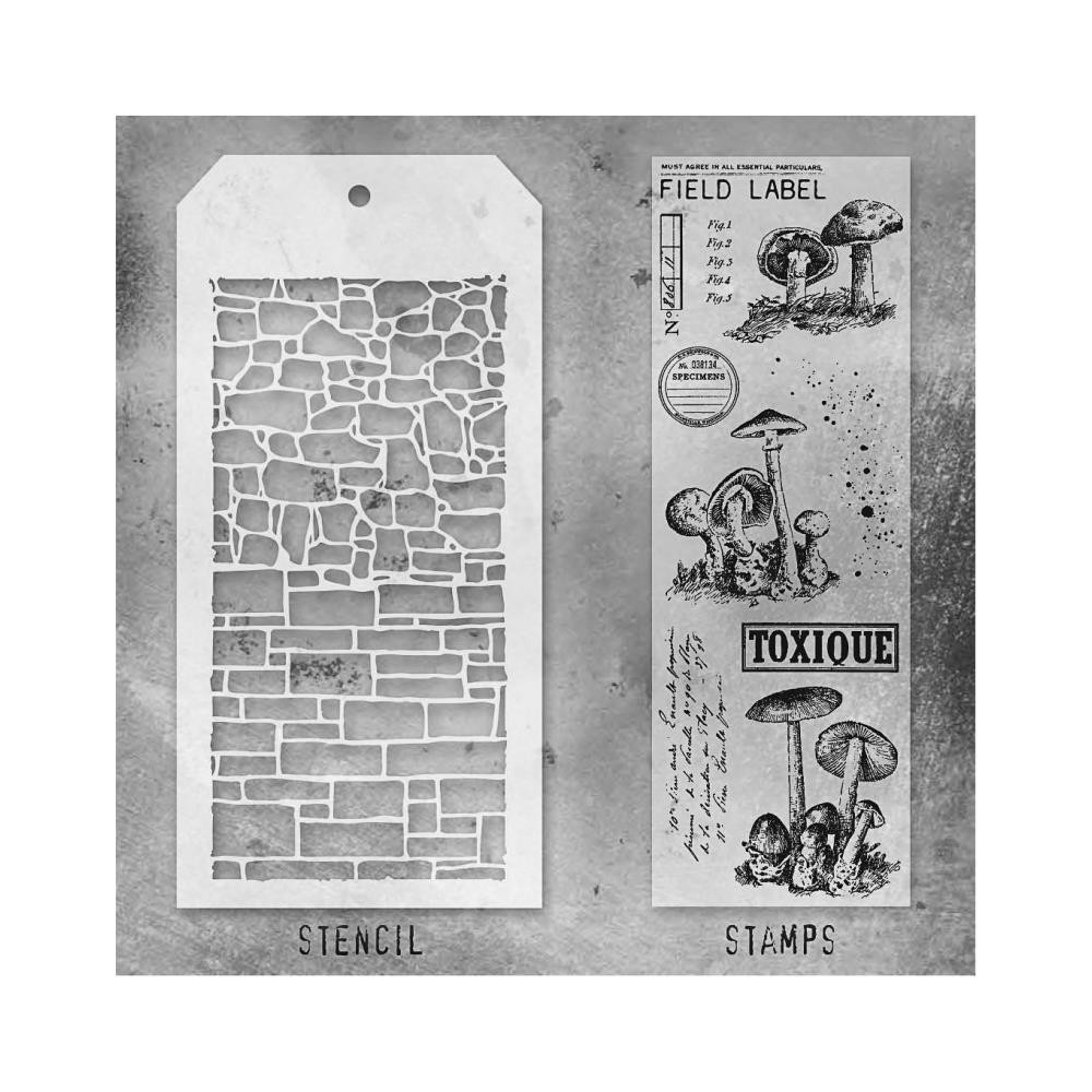 Stampers Anonymous Mixed Media Stamps & Stencil - #112, THMM112
