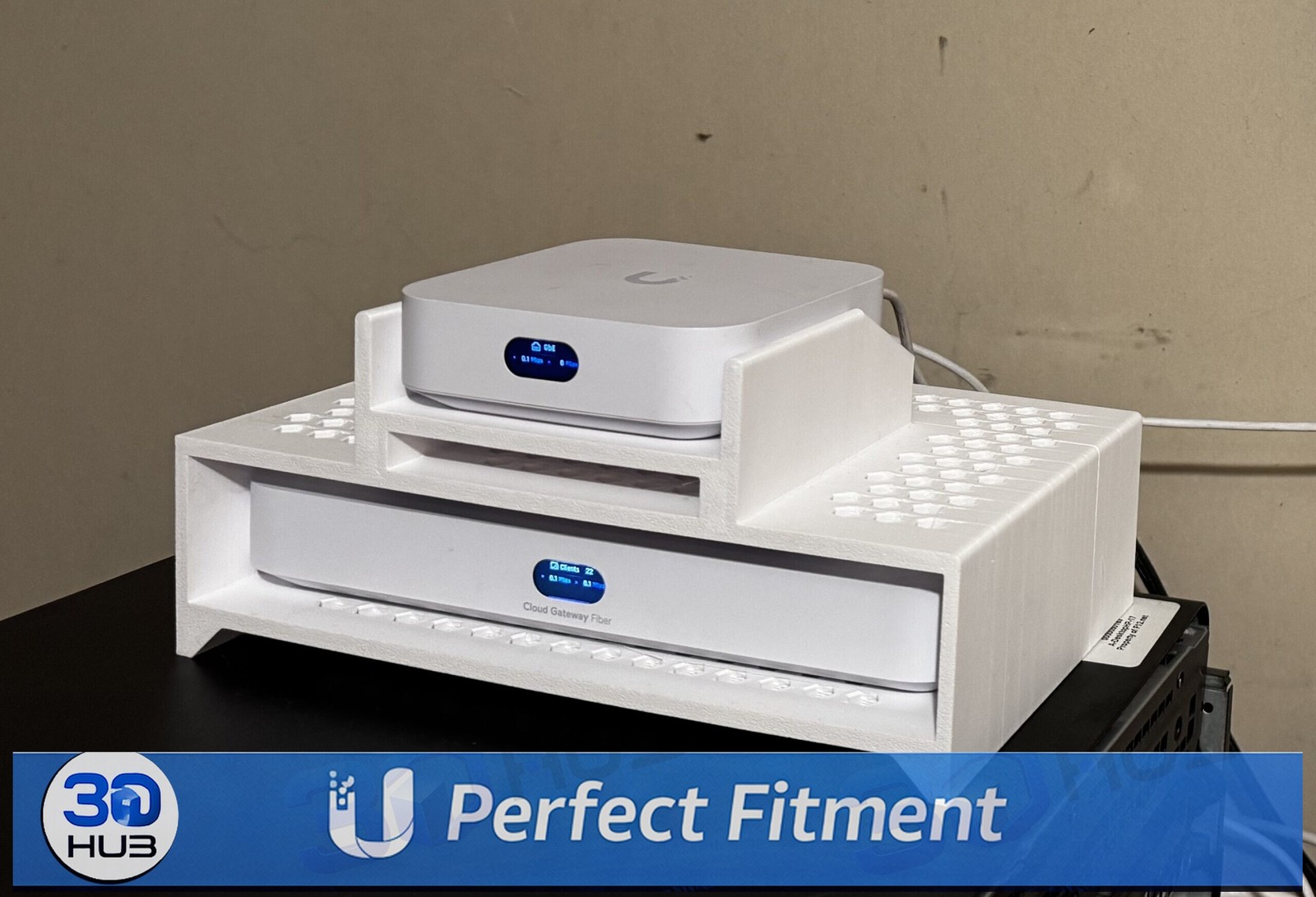 UniFi Cloud Gateway Fiber Express Stand Vertical Mount Desk Rack Organizer