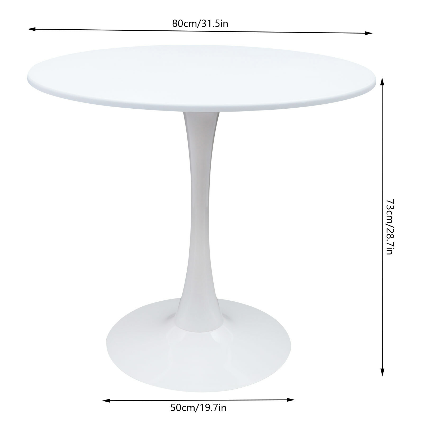 Round Dining Table White Modern Table Dining Table End Side Table Coffee Table