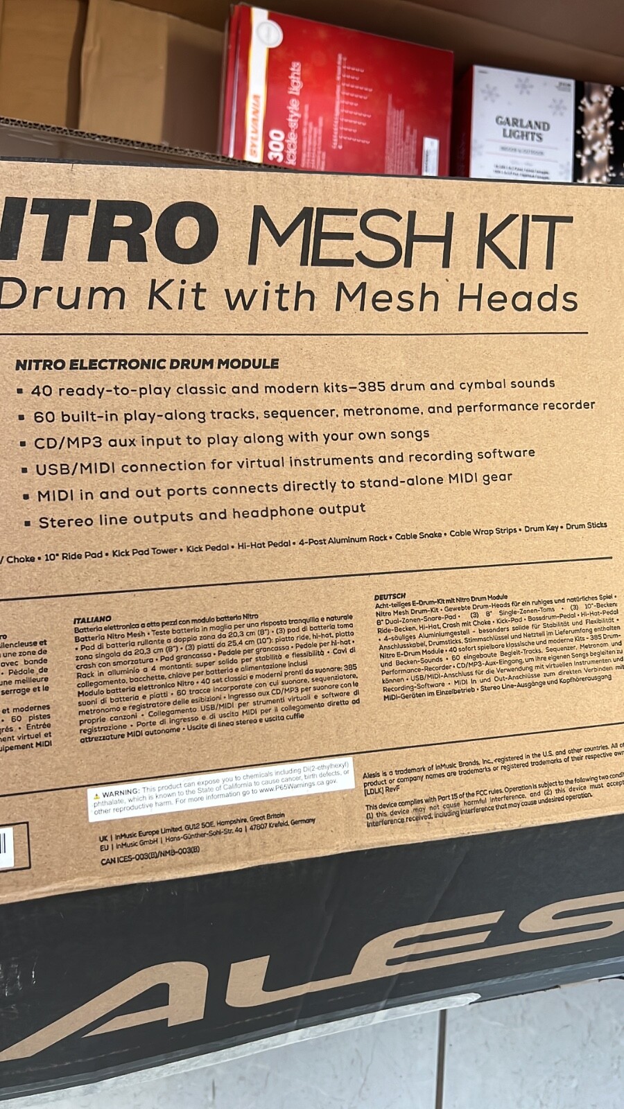 DRUM MODULE ALESIS NITRO, CAJA ABIERTA