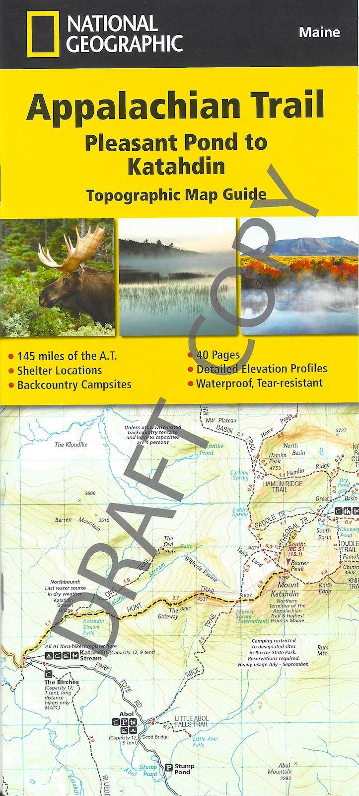 Topographic Map Guide to Appalachian Trail, Maine, Pleasant Pond to Katahdin, NG