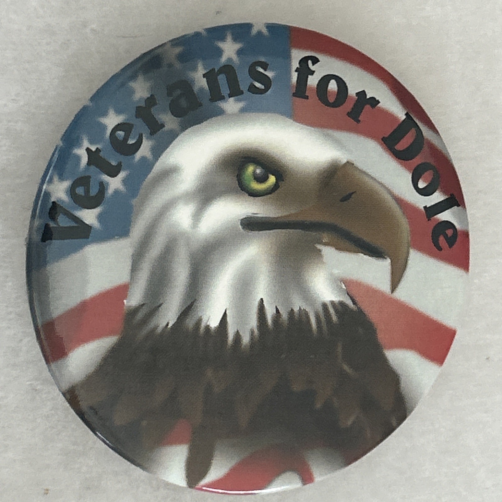 Veterans for Dole  3” pinback button pin