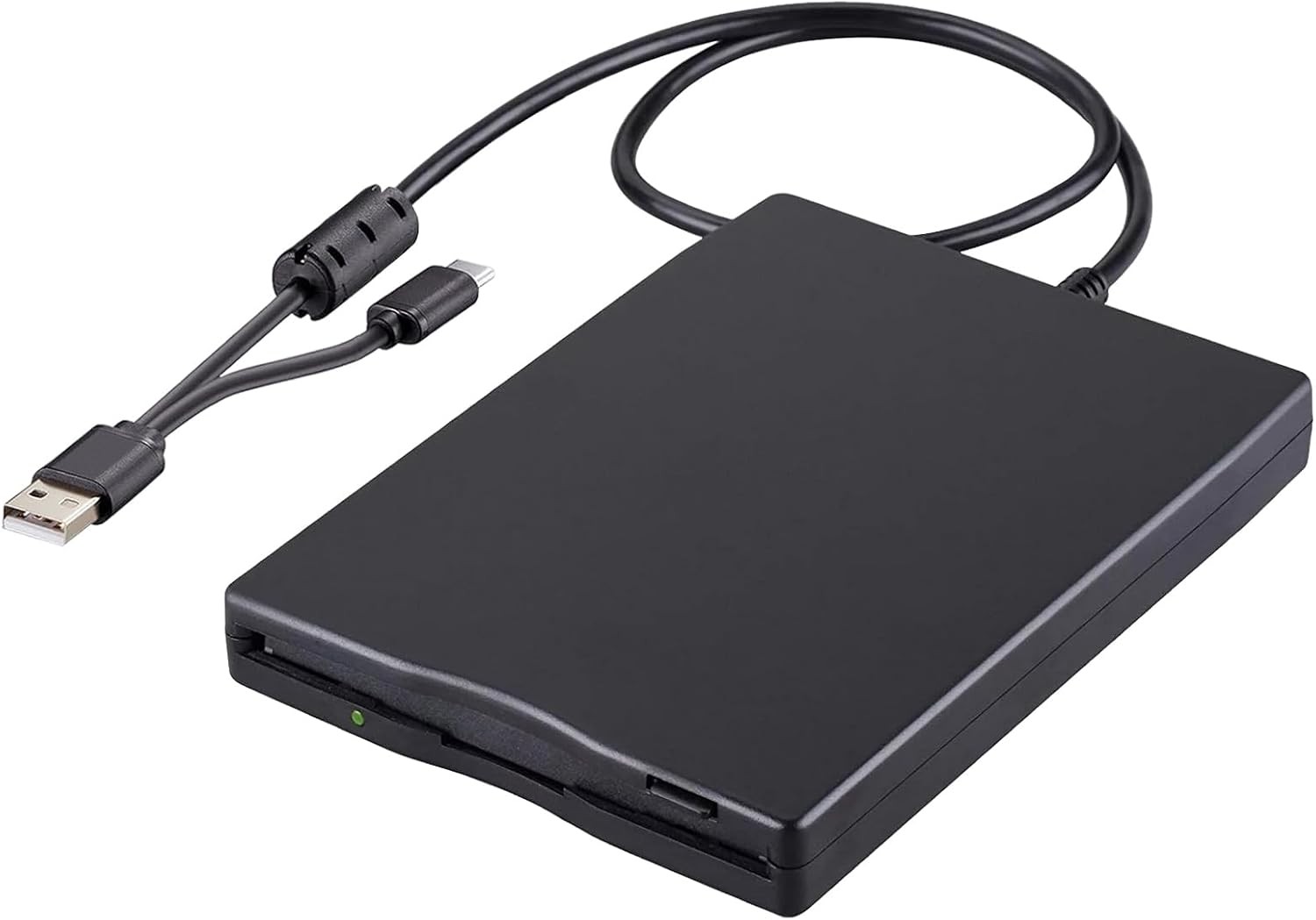 Floppy Disk Reader, 3.5 inch External USB & Type-C 1.44MB FDD Floppy Disk Drive