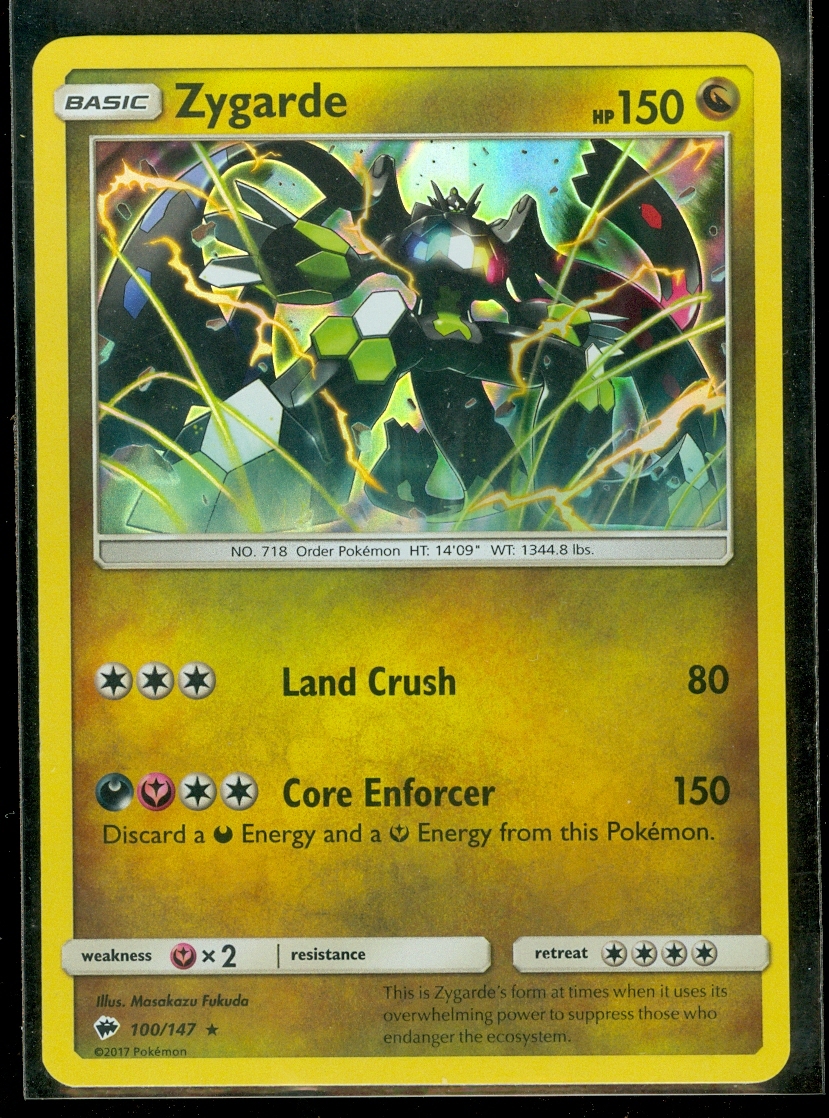 Pokemon ZYGARDE 100/147 - Burning Shadows RARE HOLO - MINT