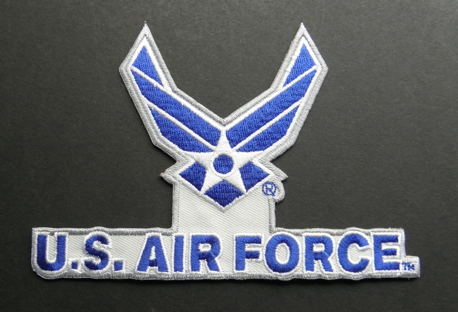 AIR FORCE WINGS USAF LARGE EMBROIDERED PATCH 5.5 X 4 INCHES NEW