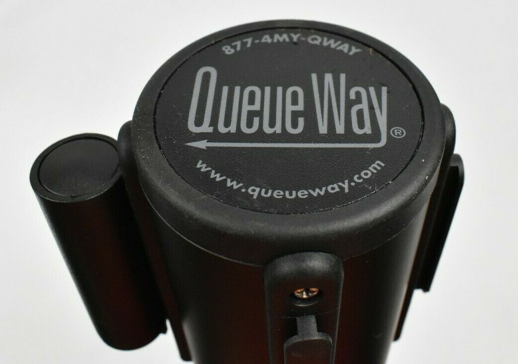 2 Pack Crowd Control Barrier Posts Queue Pole Retractable RED BELT, NO BASE