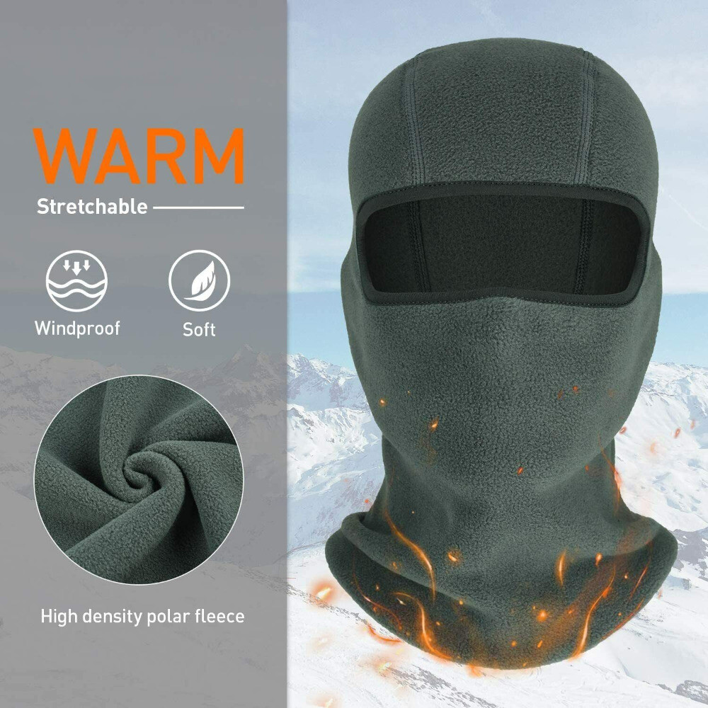 Balaclava Winter Ski Mask Windproof Fleece Thermal Full Face Mask for Men Women