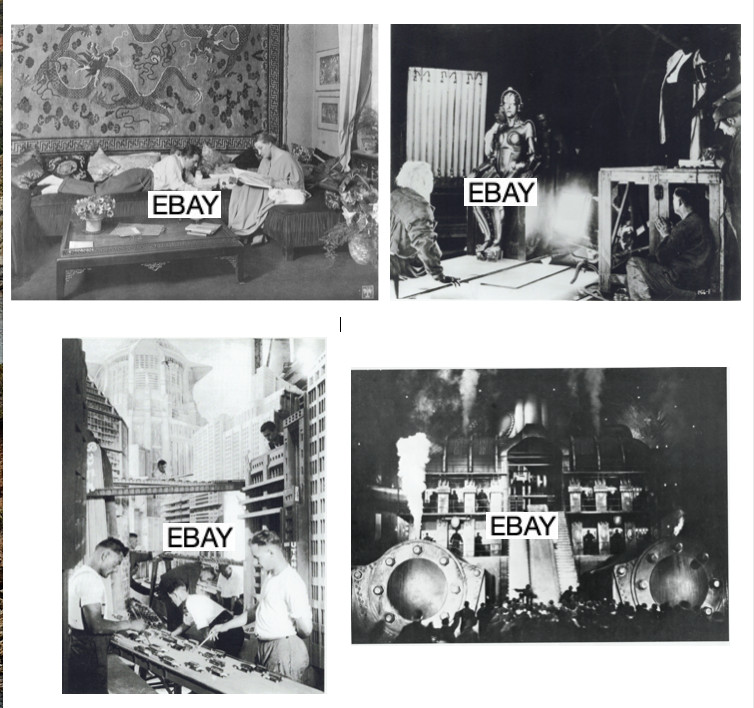 METROPOLIS 1927 SILENT MOVIE PHOTO LOT #12 (4) UFA GERMAN SCI-FI FRITZ LANG