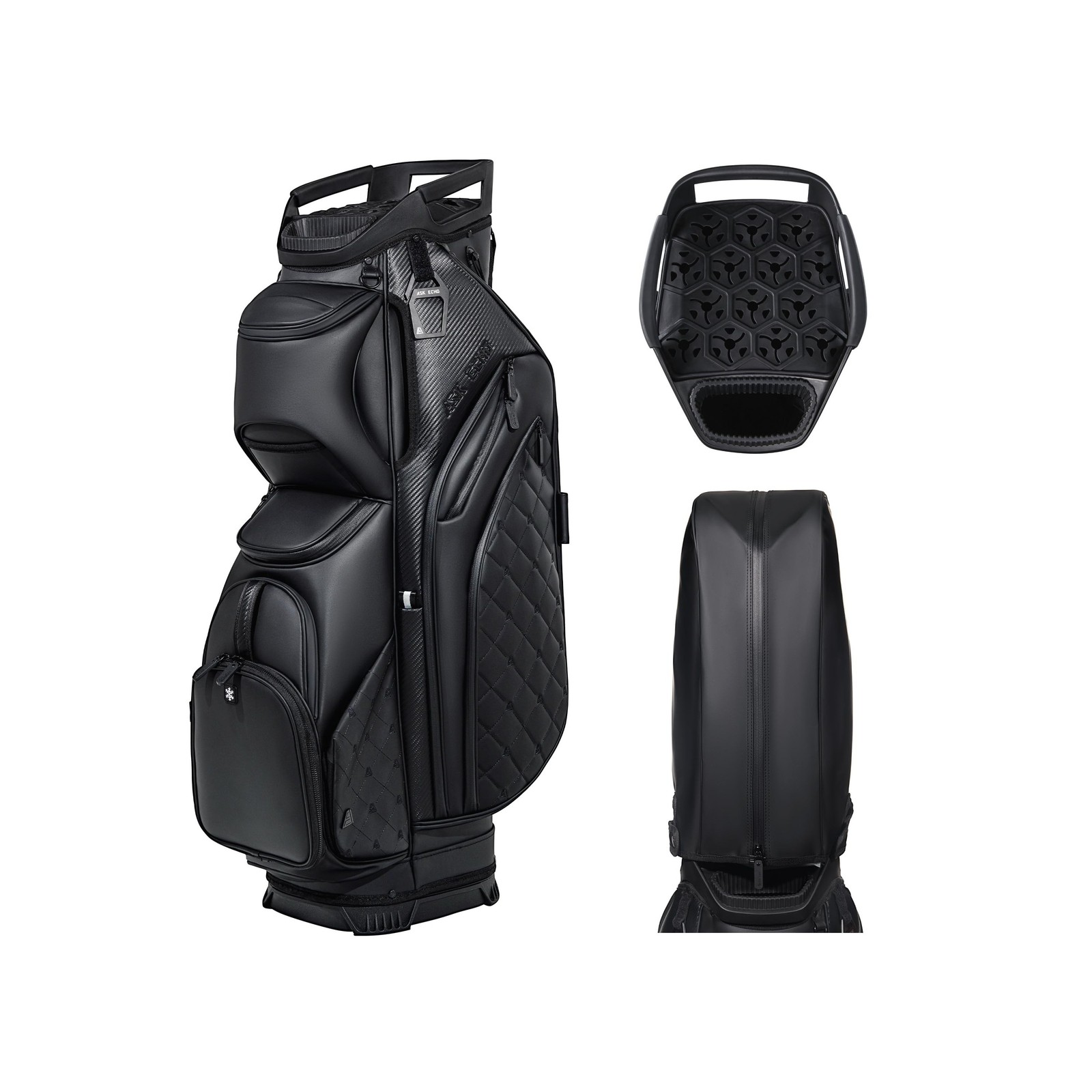 ASK ECHO Soundless Cart Golf Bag with 15 Way Full Length Dividers Golf SLC-13...