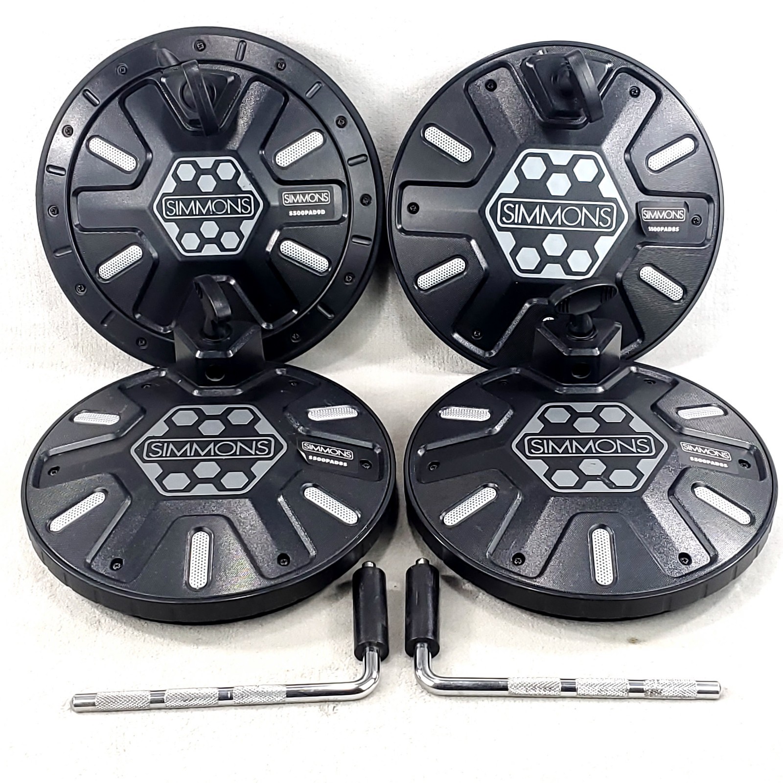 Set of 4 Simmons Electronic Drum Pads 9" S500PAD9D (1) S500PAD8S (3)