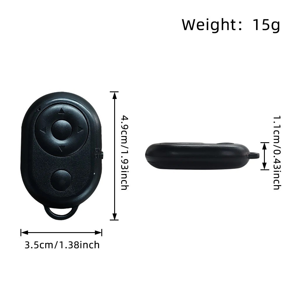 Bluetooth Remote Shutter for iPhone Android Xiaomi Selfie Stick Camera Control