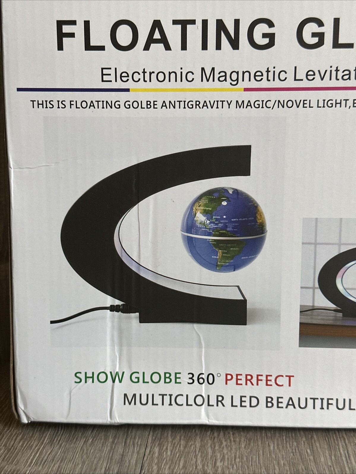 Floating Globe with LED Lights C Shape Magnetic (SM)