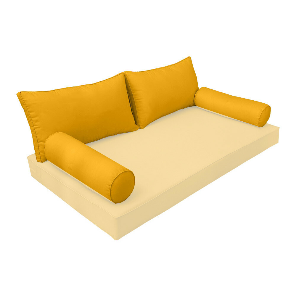 |SLIPCOVER ONLY| S2 Outdoor Bolster Backrest Pillow Covers Same Piped Twin AD108