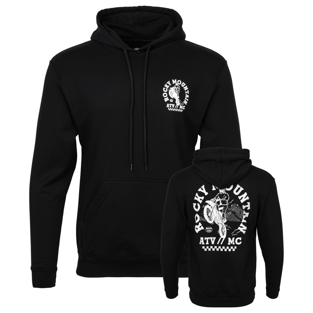 Rocky Mountain MC 215-195-0018 Throwback Hooded Sweatshirt XXX-Large Black/White