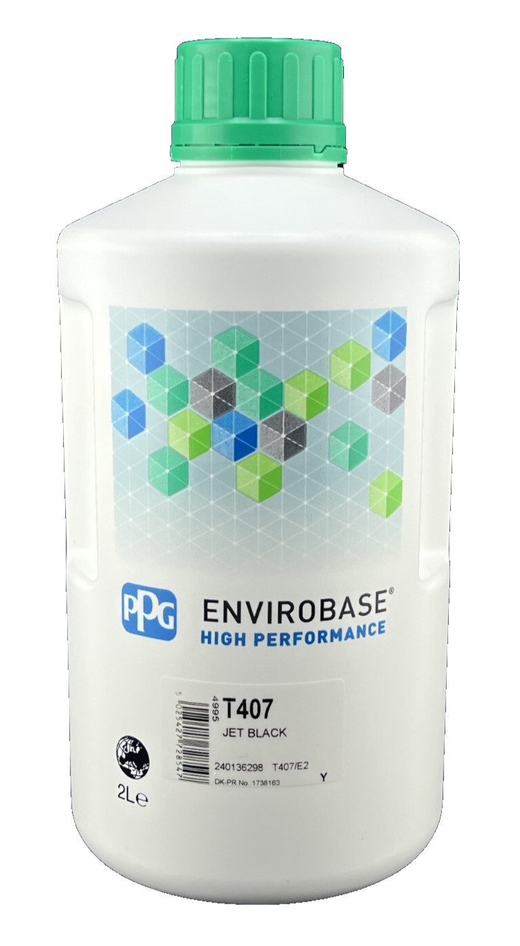 PPG T407 Envirobase JET BLACK 2Liter - FREE SHIPPING
