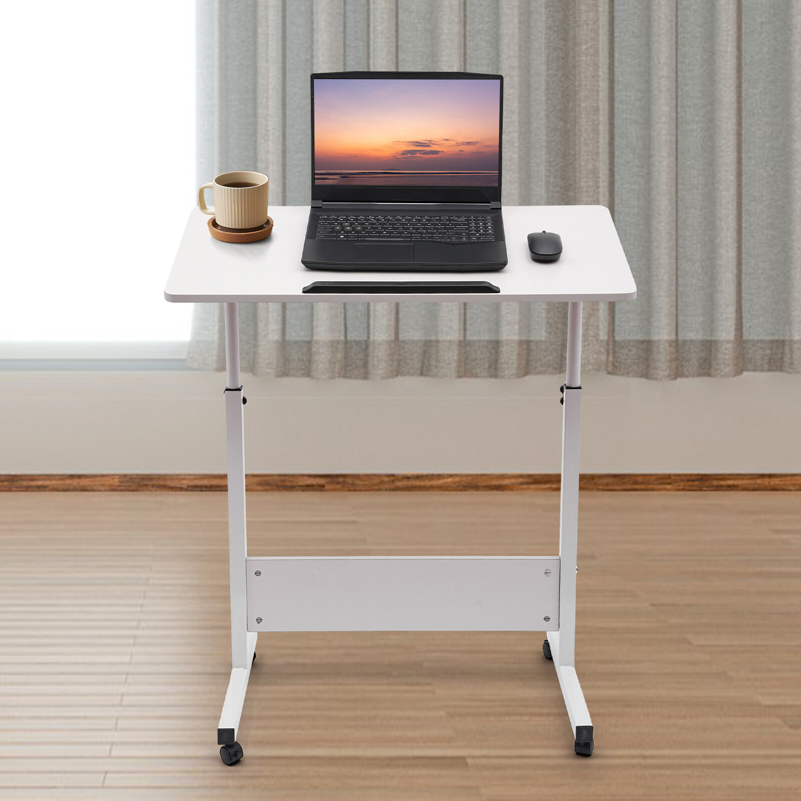 Adjustable Height Standing Desk Moveable Laptop Desk Write Table Computer Stand