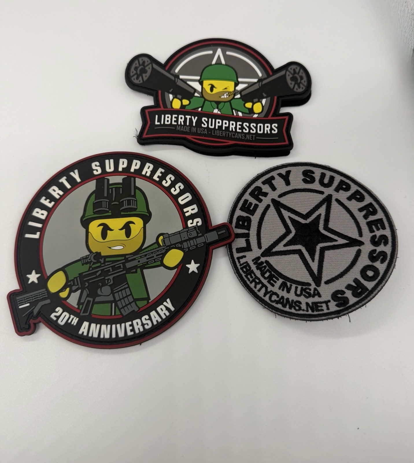 3 Liberty Suppressors Morale Patch Hook/Loop Backing