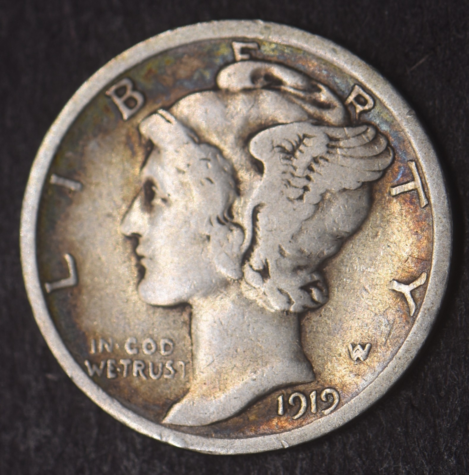 1919-D Mercury Silver Dime 10C [ COINGIANTS ]
