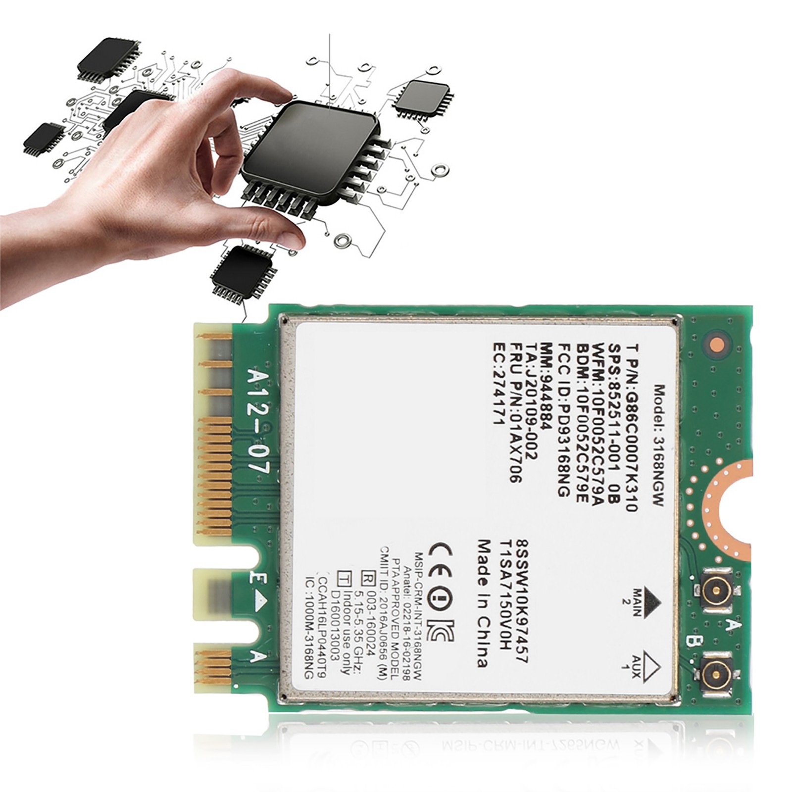 New 3168NGW Network Card For Wifi Bluetooth 4.2 Easy Installation For