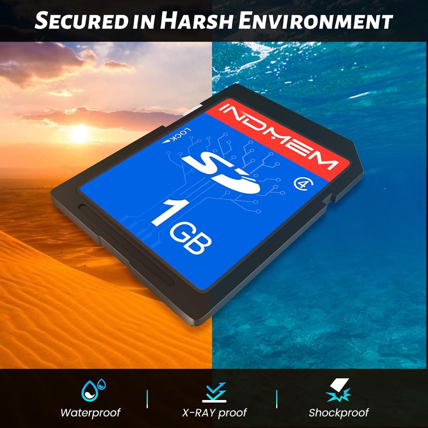 INDMEM SD Card 1GB, 6 Packs Class 4 1GB Flash Memory Card MLC Standard Secure...
