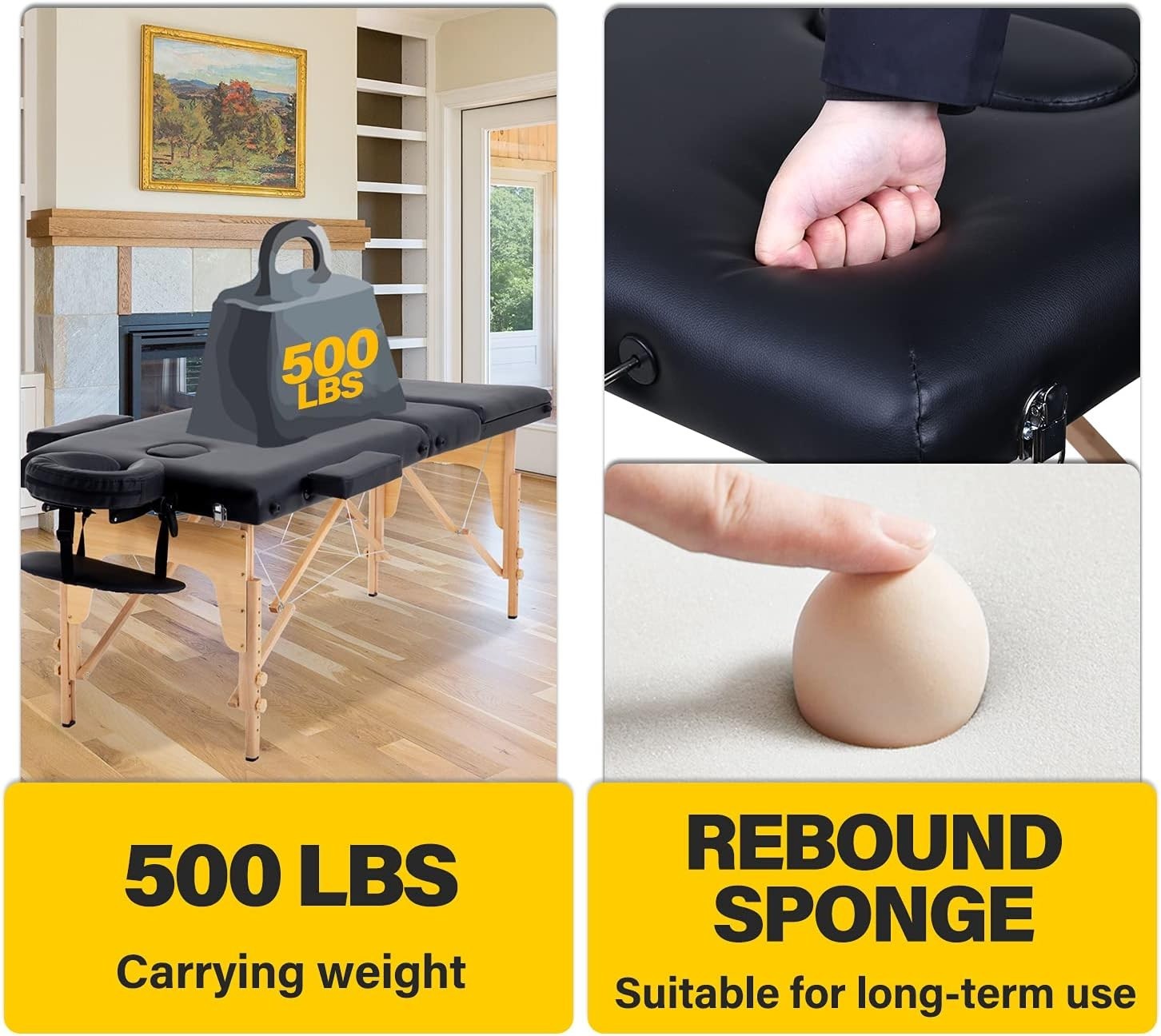 320 lbs Capacity Height Adjustable Massage Table - Perfect for Spa & Therapy Use