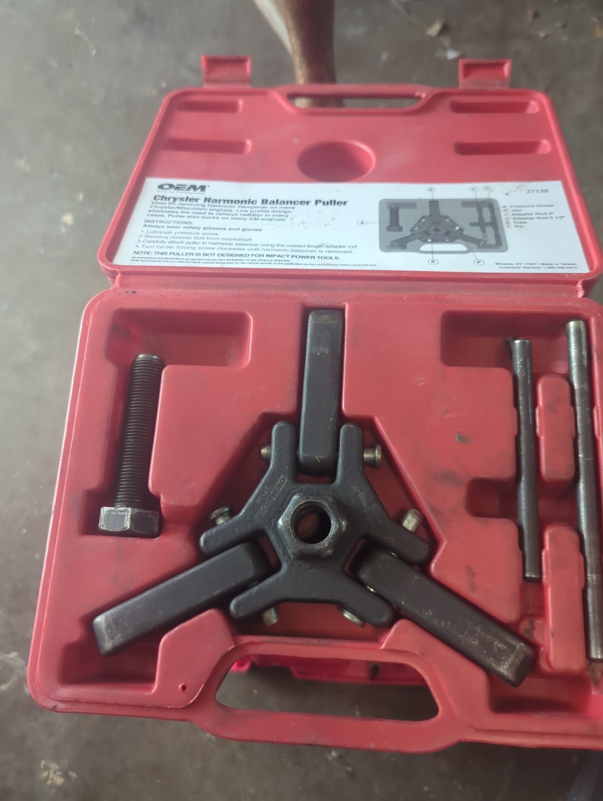 OEM Tools 27139 Chrysler Harmonic Puller Used In Case Good Condition
