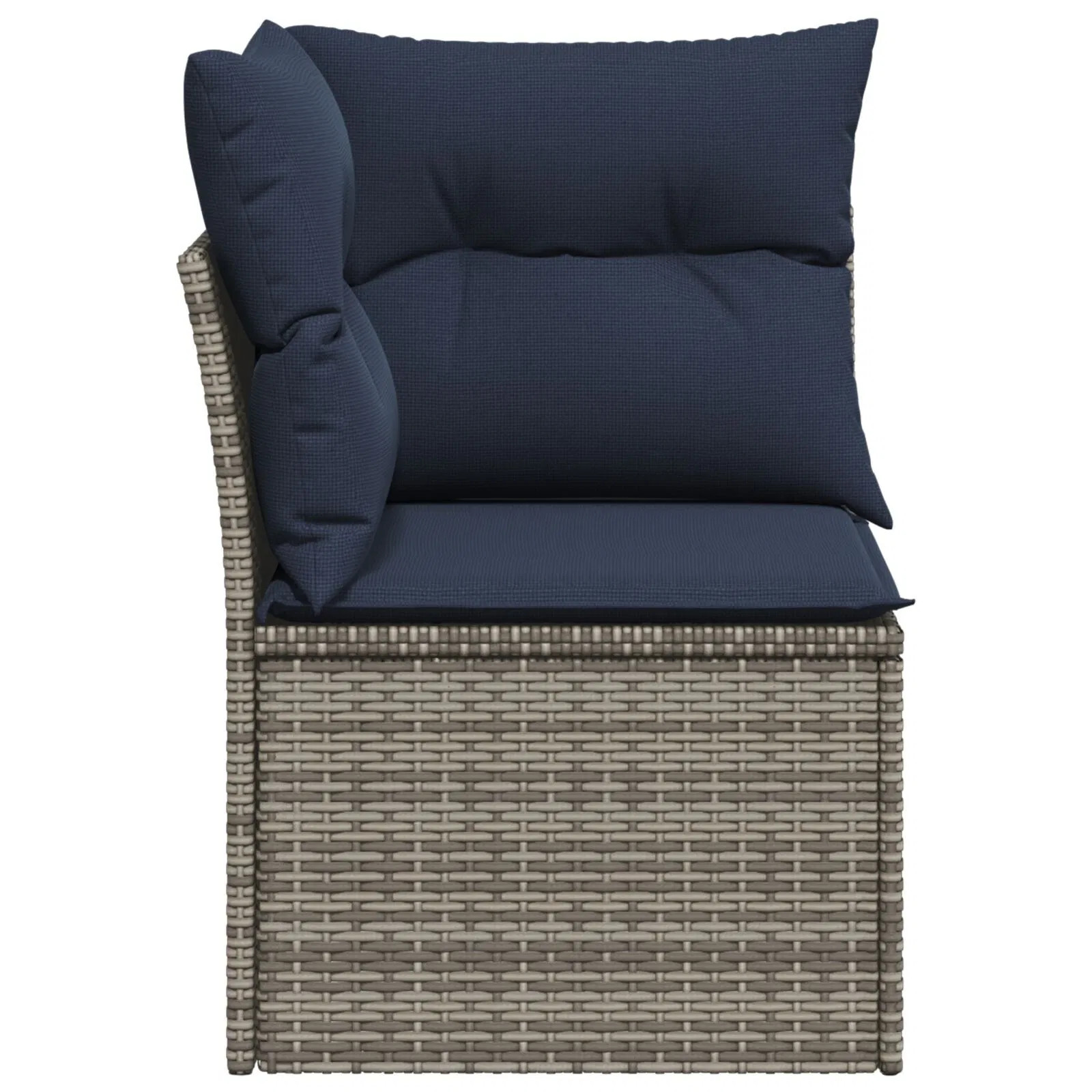 Garden Sofa with Cushion Gray 62 x 62 x 69 cm poly rattan